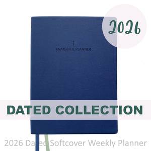 2026 "Weekly" Soft Cover BLUE - Prayerful Planner Dated