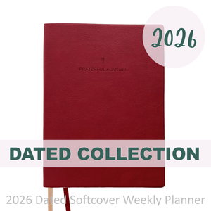 2026 "Weekly" Soft Cover CRIMSON - Prayerful Planner Dated