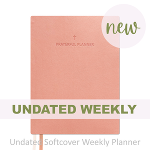 Weekly Planner - "UNDATED" Soft Cover PEACH BLOSSOM