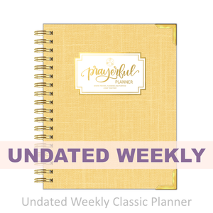 "Weekly" Planner - "UNDATED" Mustard Linen