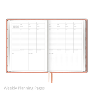 Weekly Planner - "UNDATED" Soft Cover PEACH BLOSSOM