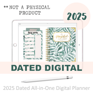 2025 Digital Planner All-In-One - PEACEFUL