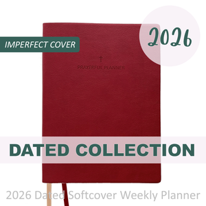 IMPERFECT 2026 "Weekly" Soft Cover CRIMSON - Prayerful Planner Dated