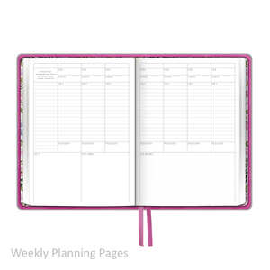 Weekly Planner - "UNDATED" Soft Cover FUCHSIA