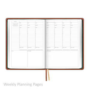 Weekly Planner - UNDATED Soft Cover Saddle