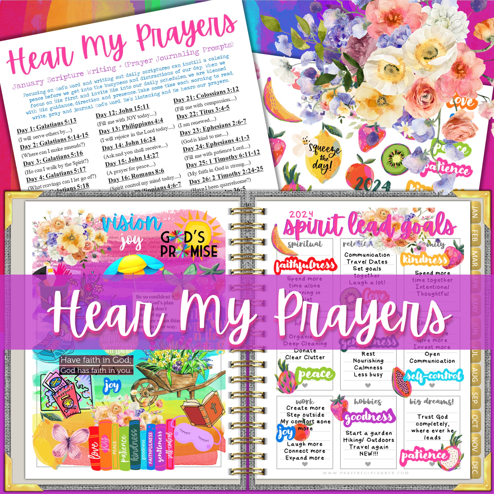 Prayer Vision Board Printables Spiritual Words Vision Board Words Spiritual  Affirmations Prayer Cards Prayer Habit Printable 