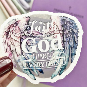 FAITH in God Sticker, 3x2.5 in.