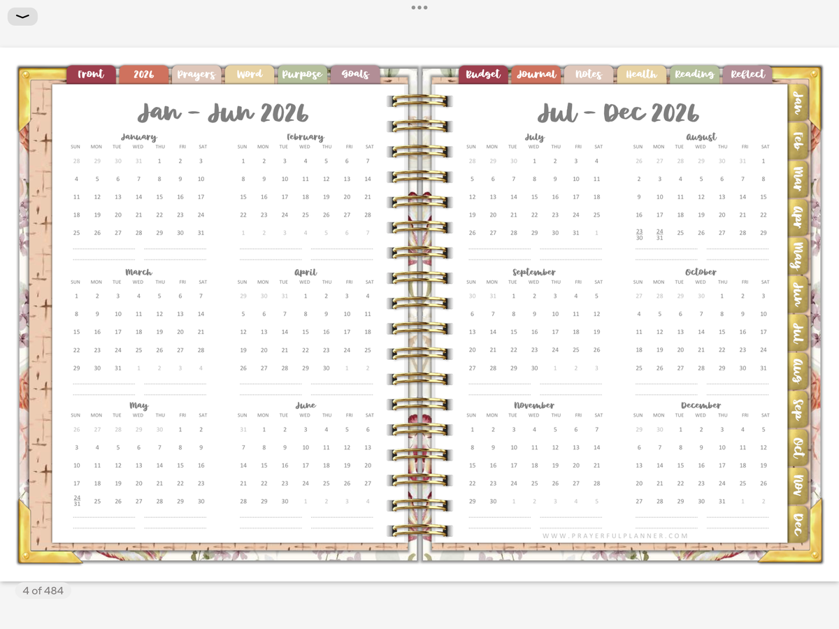 2026 Digital Planner All-In-One - AMAZING GRACE
