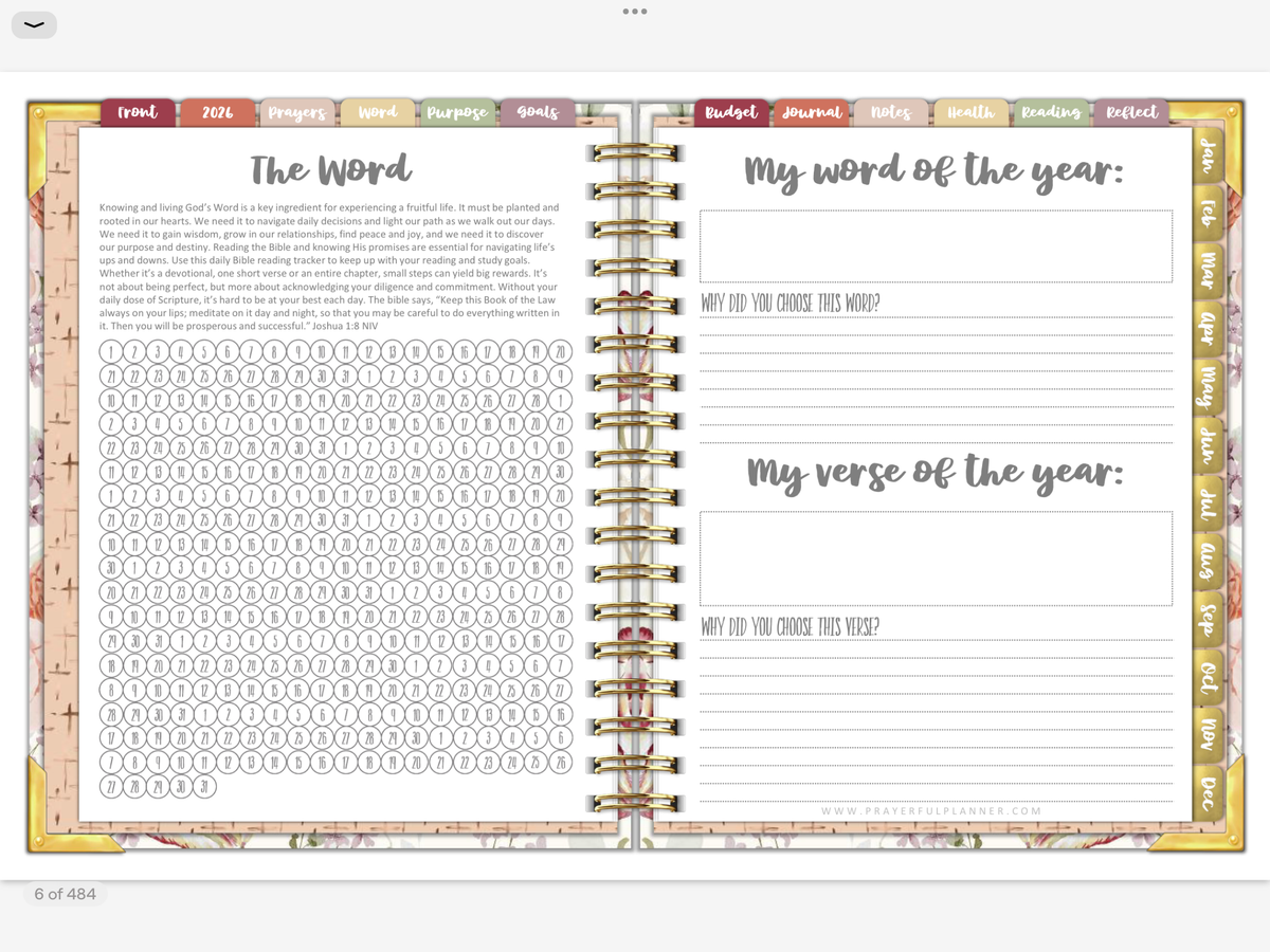 2026 Digital Planner All-In-One - AMAZING GRACE