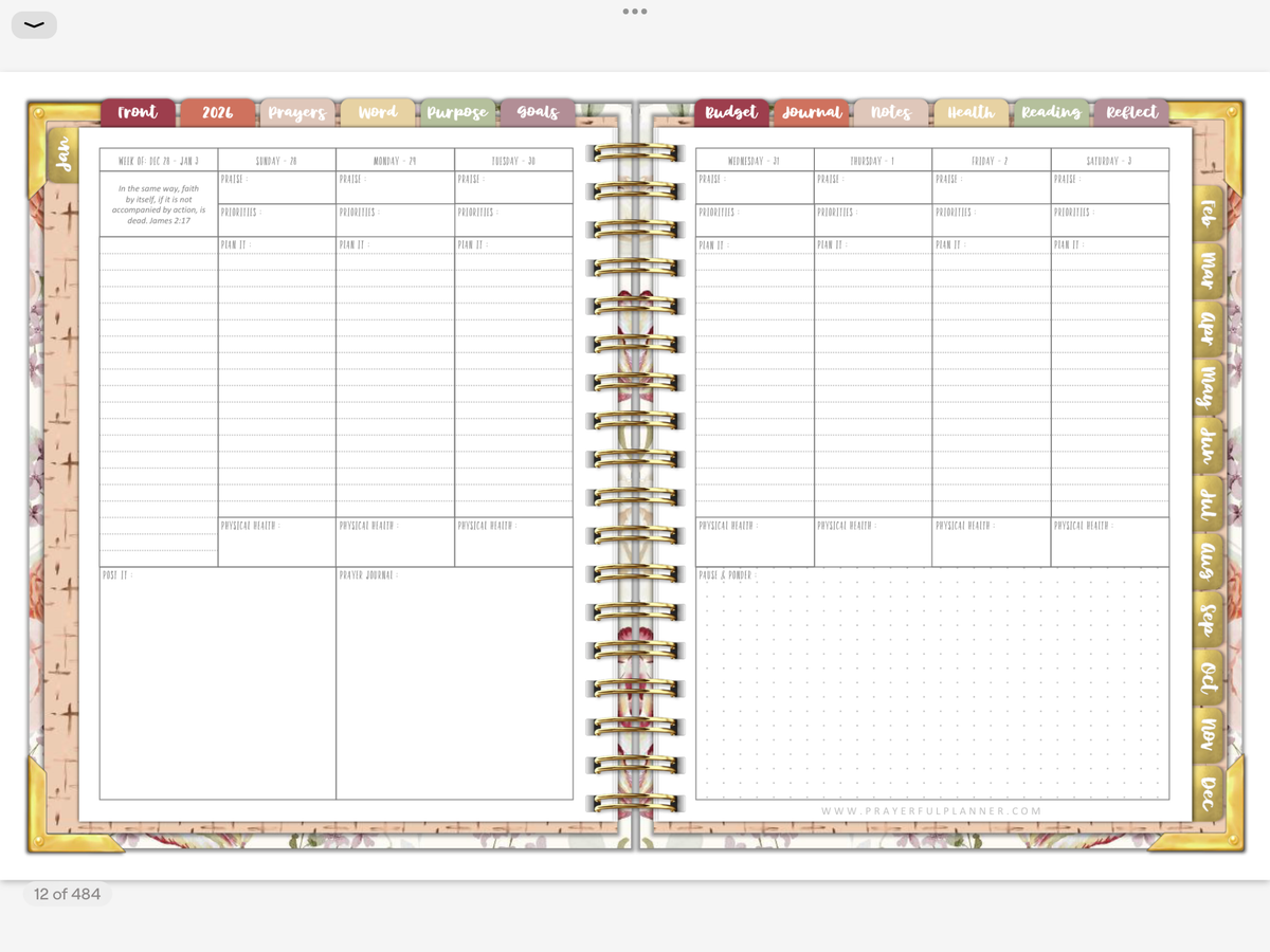 2026 Digital Planner All-In-One - AMAZING GRACE
