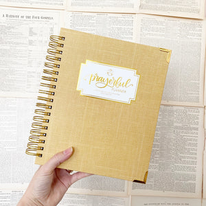 "Weekly" Planner - "UNDATED" Mustard Linen