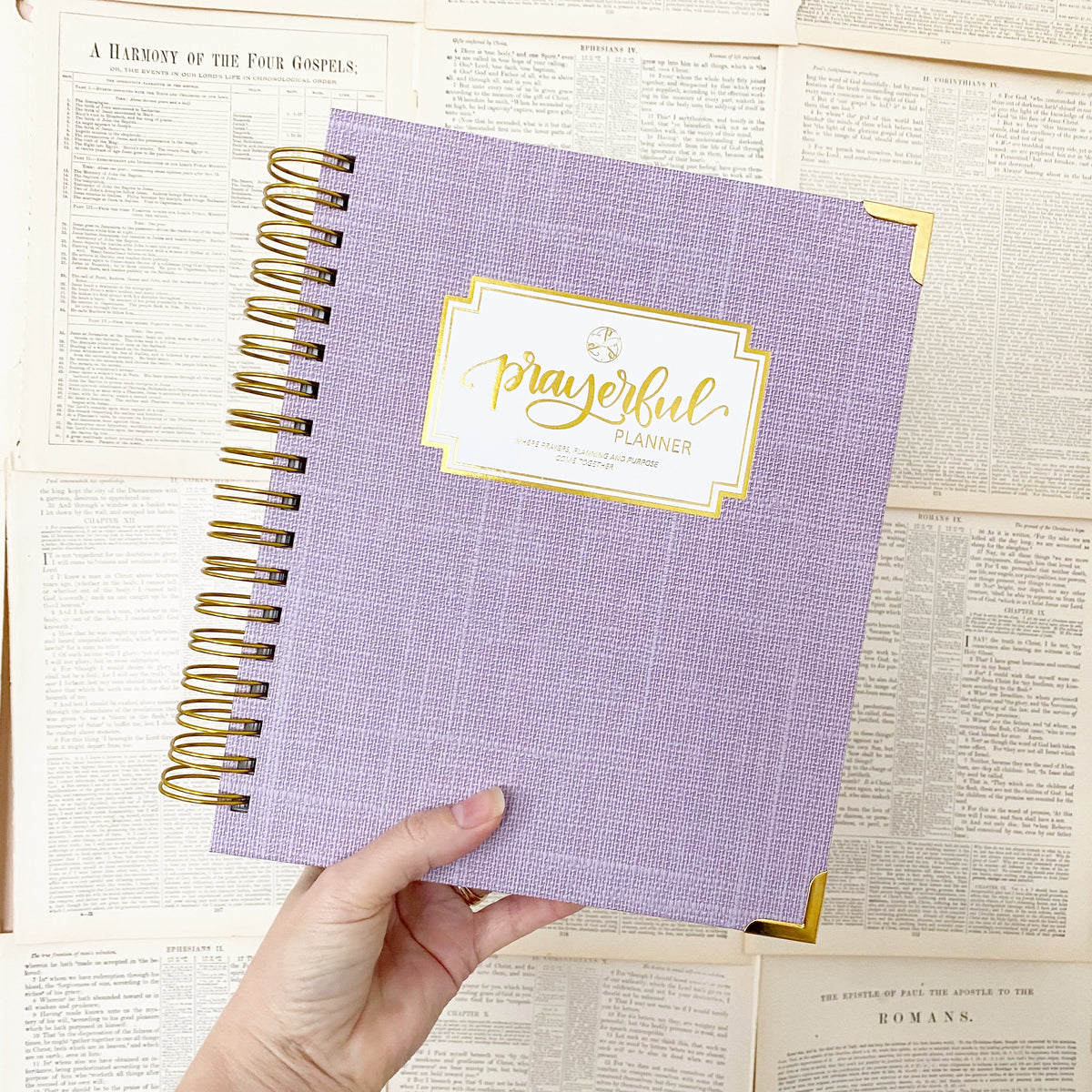 &quot;Weekly&quot; Planner - &quot;UNDATED&quot; Lilac Linen