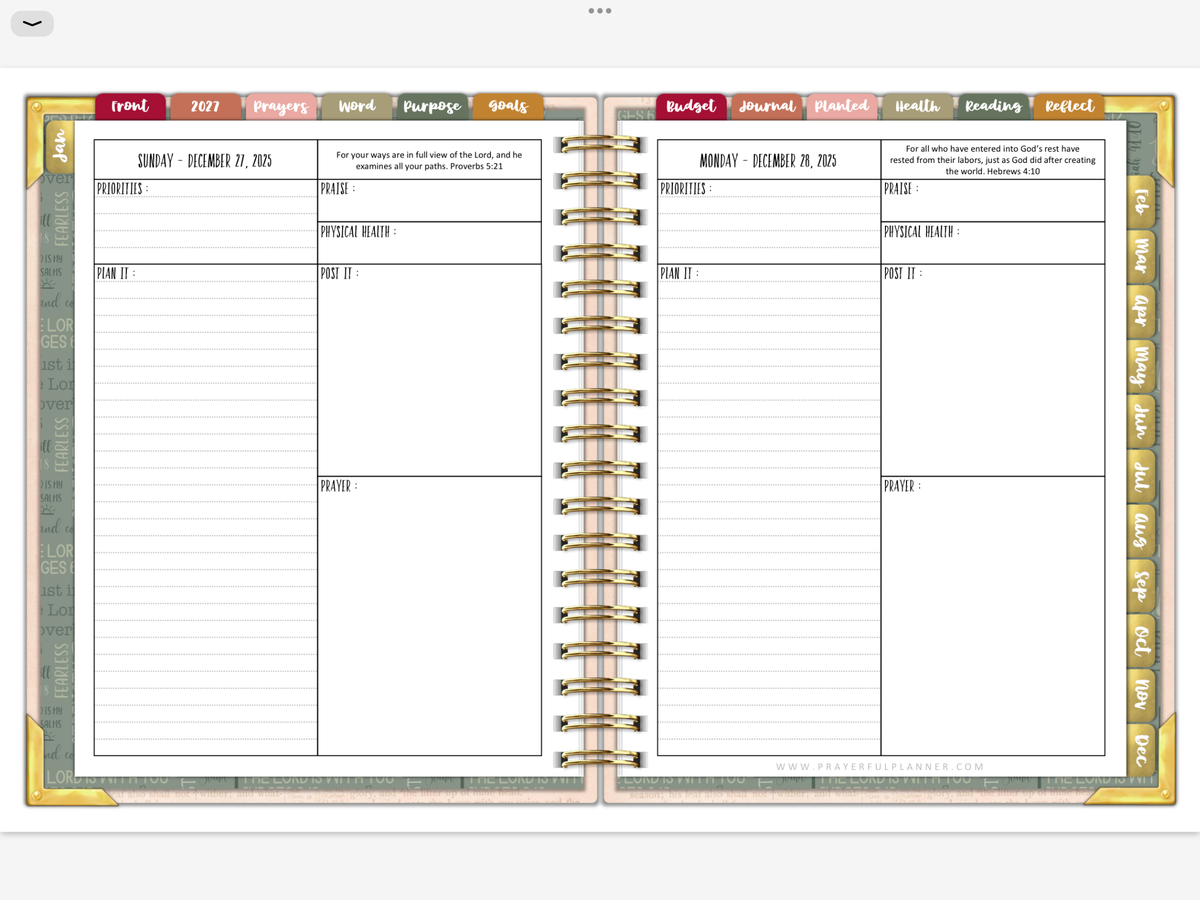 2027 Digital Planner All-In-One - Way Maker