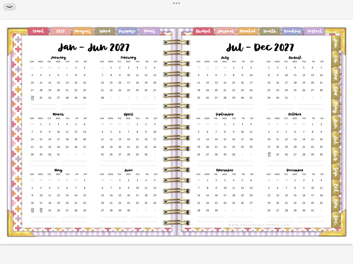 2027 Digital Planner All-In-One - Wildflowers