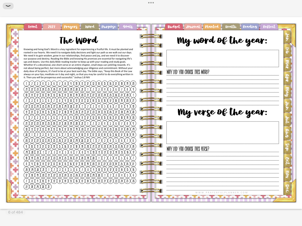 2027 Digital Planner All-In-One - Wildflowers