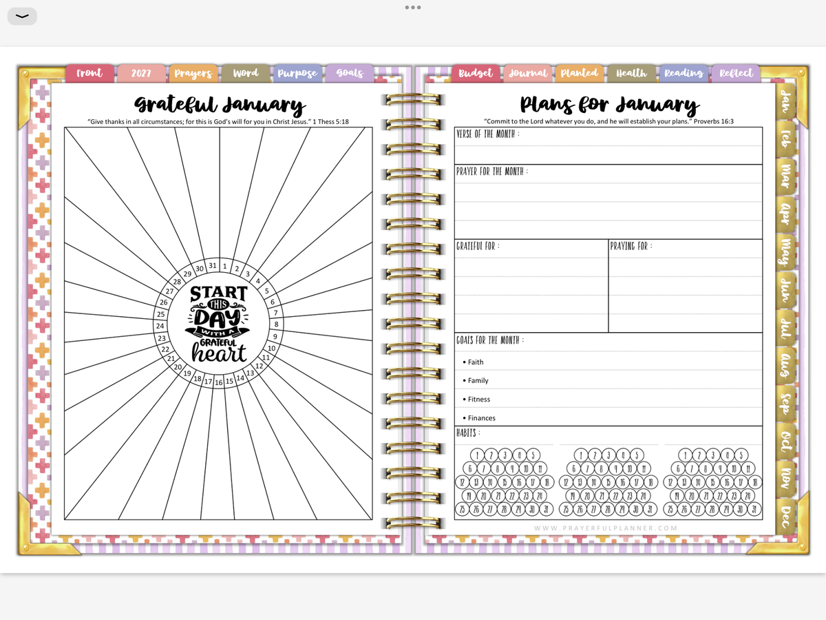 2027 Digital Planner All-In-One - Wildflowers