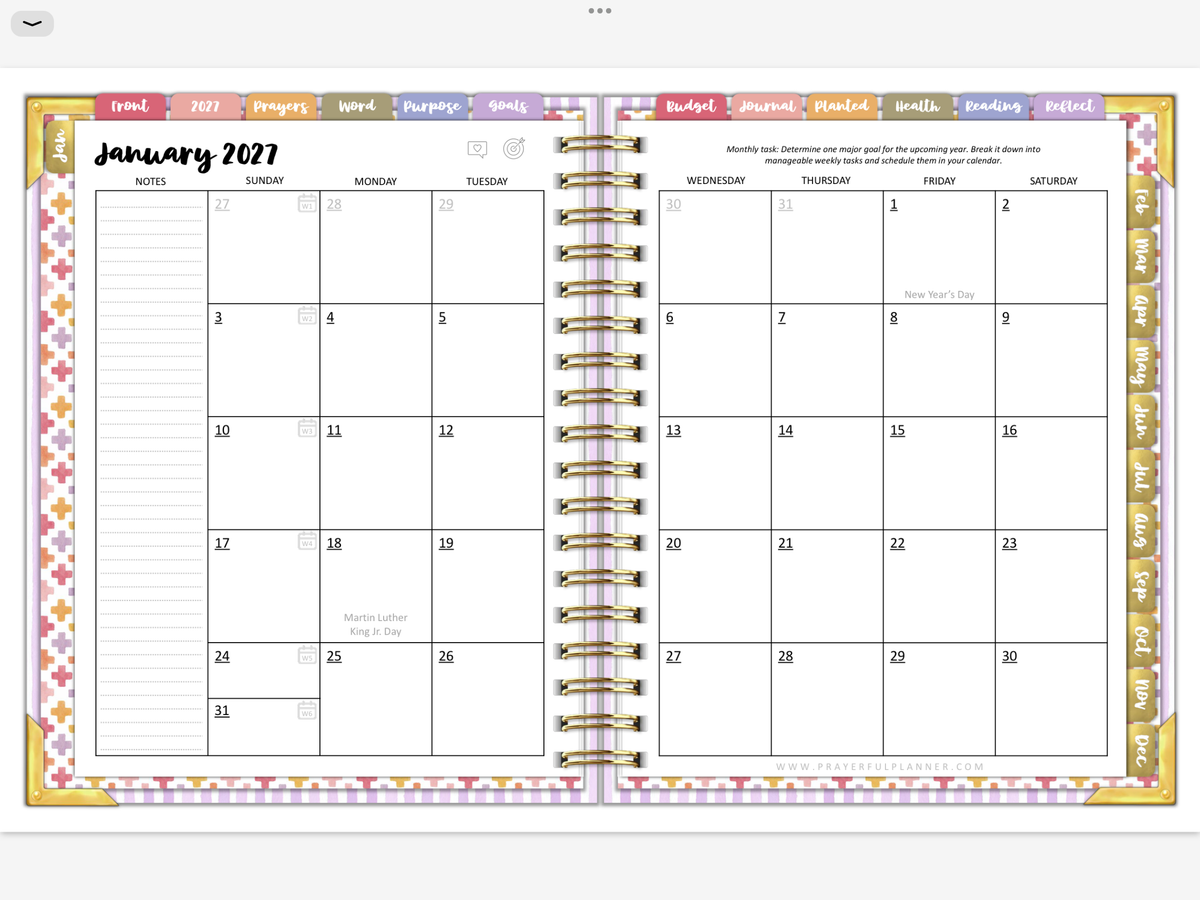 2027 Digital Planner All-In-One - Wildflowers