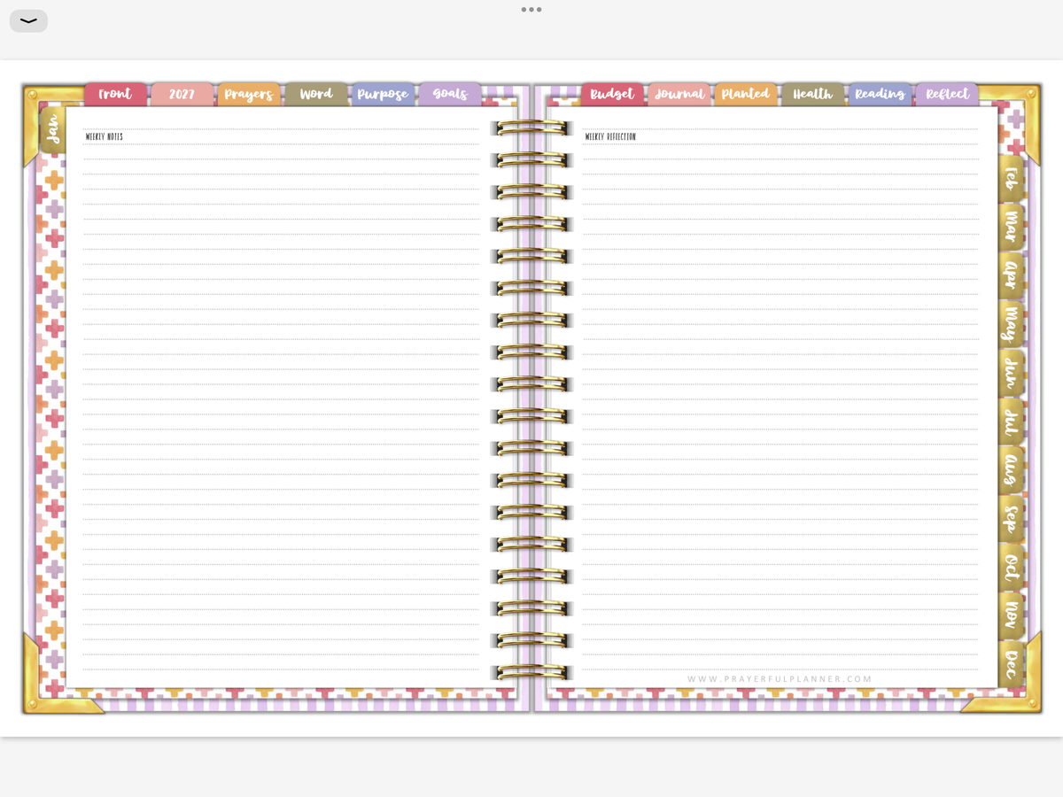 2027 Digital Planner All-In-One - Wildflowers