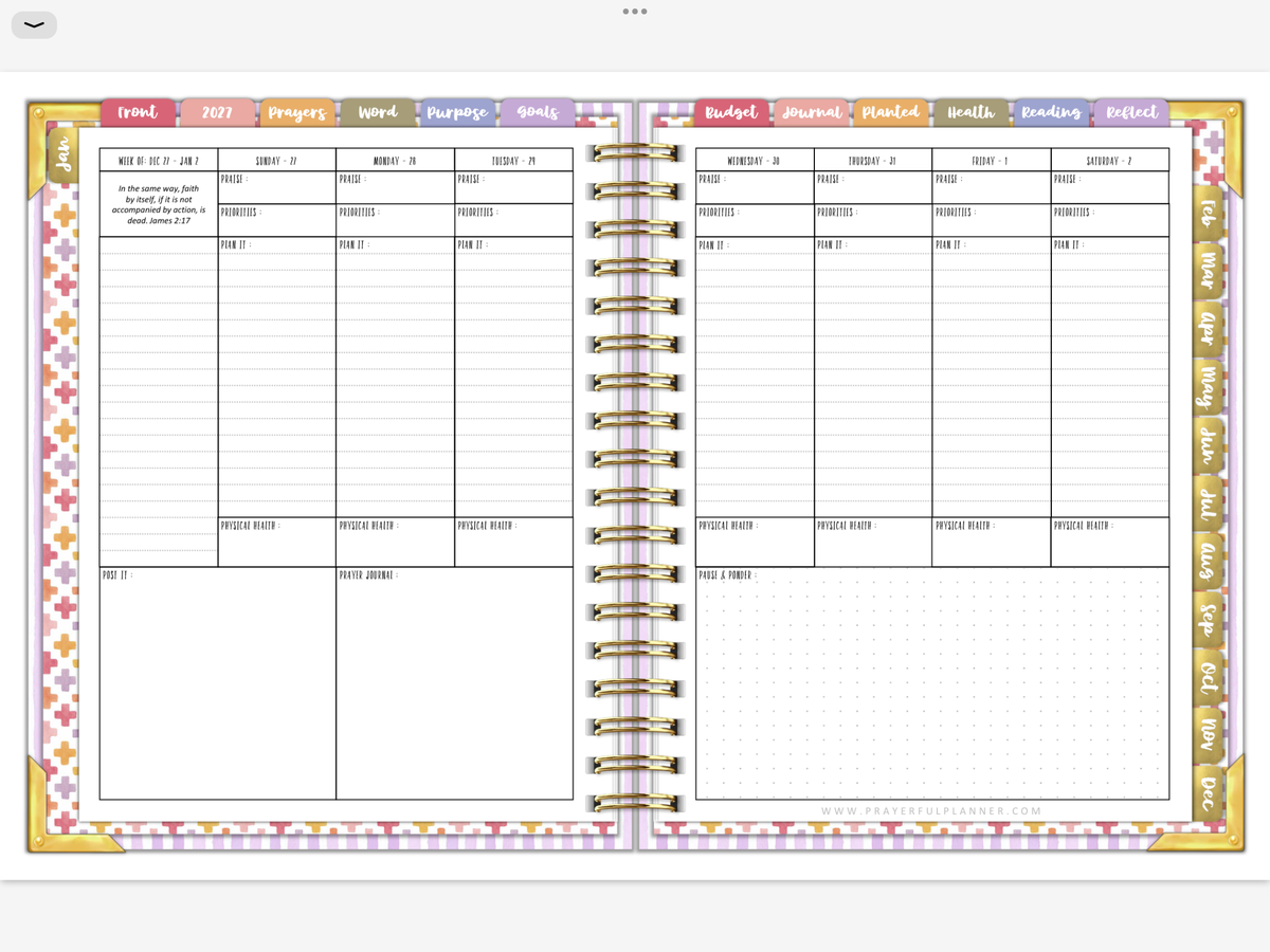 2027 Digital Planner All-In-One - Wildflowers