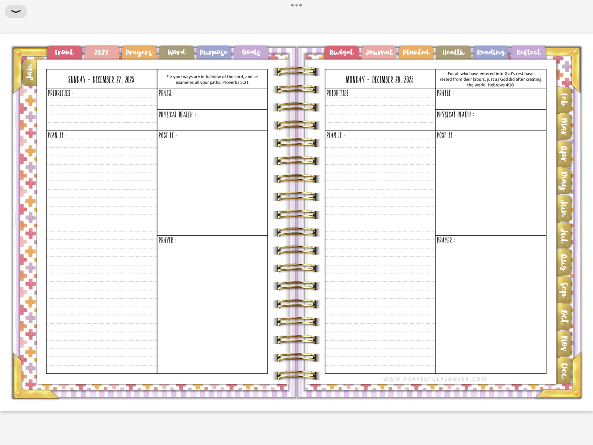 2027 Digital Planner All-In-One - Wildflowers