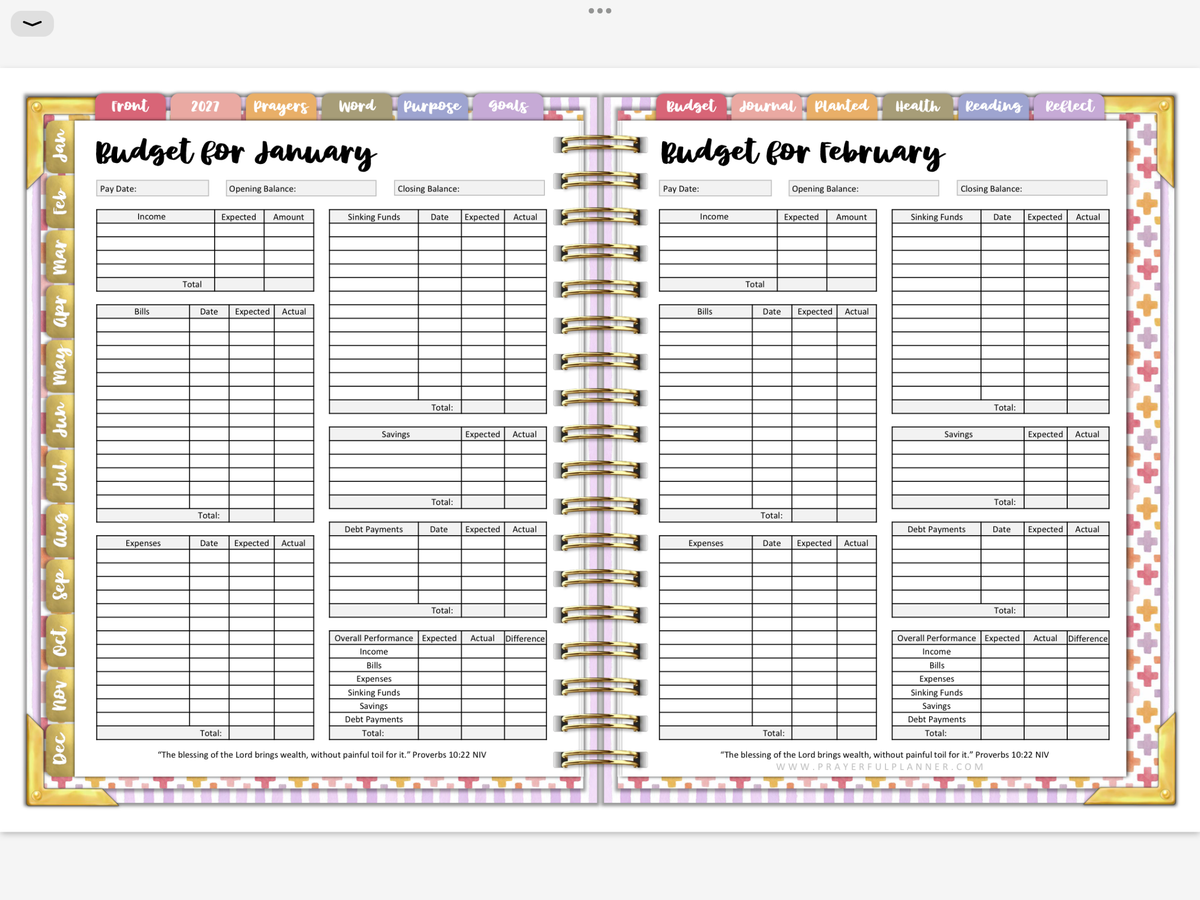 2027 Digital Planner All-In-One - Wildflowers