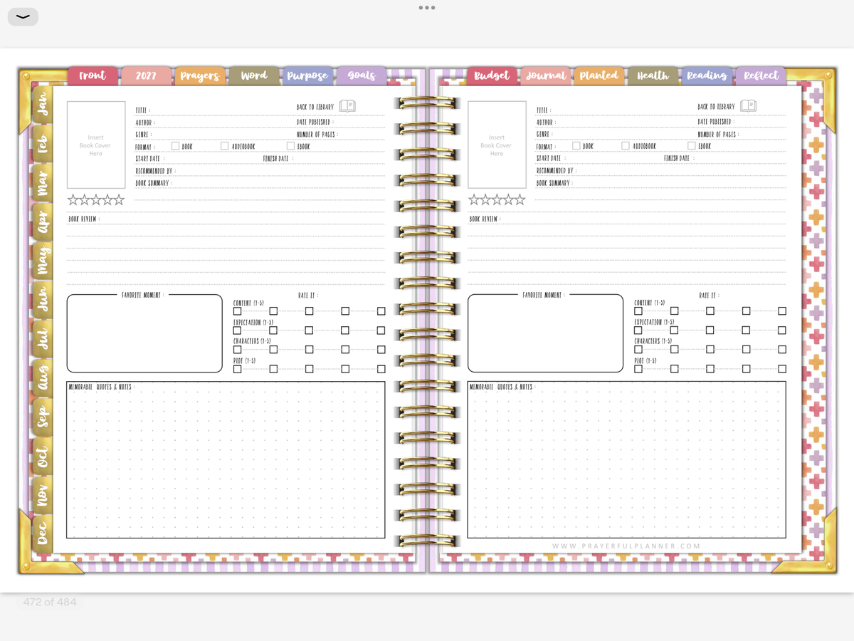 2027 Digital Planner All-In-One - Wildflowers