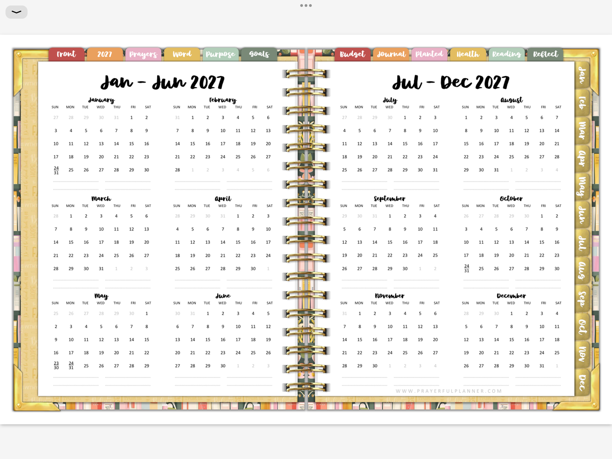 2027 Digital Planner All-In-One - Bible Bookcase