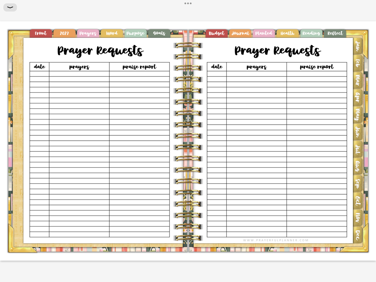 2027 Digital Planner All-In-One - Bible Bookcase