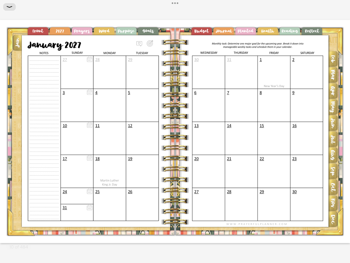 2027 Digital Planner All-In-One - Bible Bookcase
