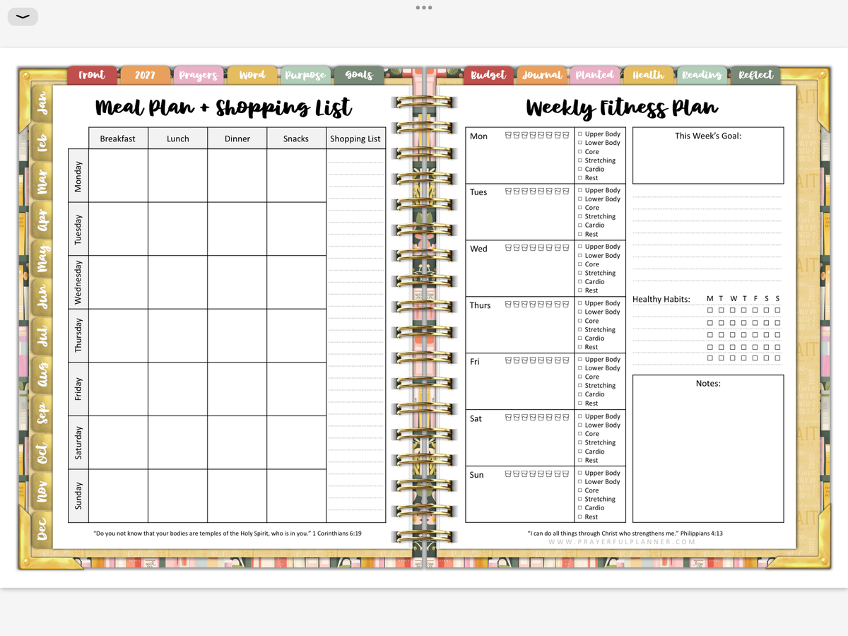2027 Digital Planner All-In-One - Bible Bookcase