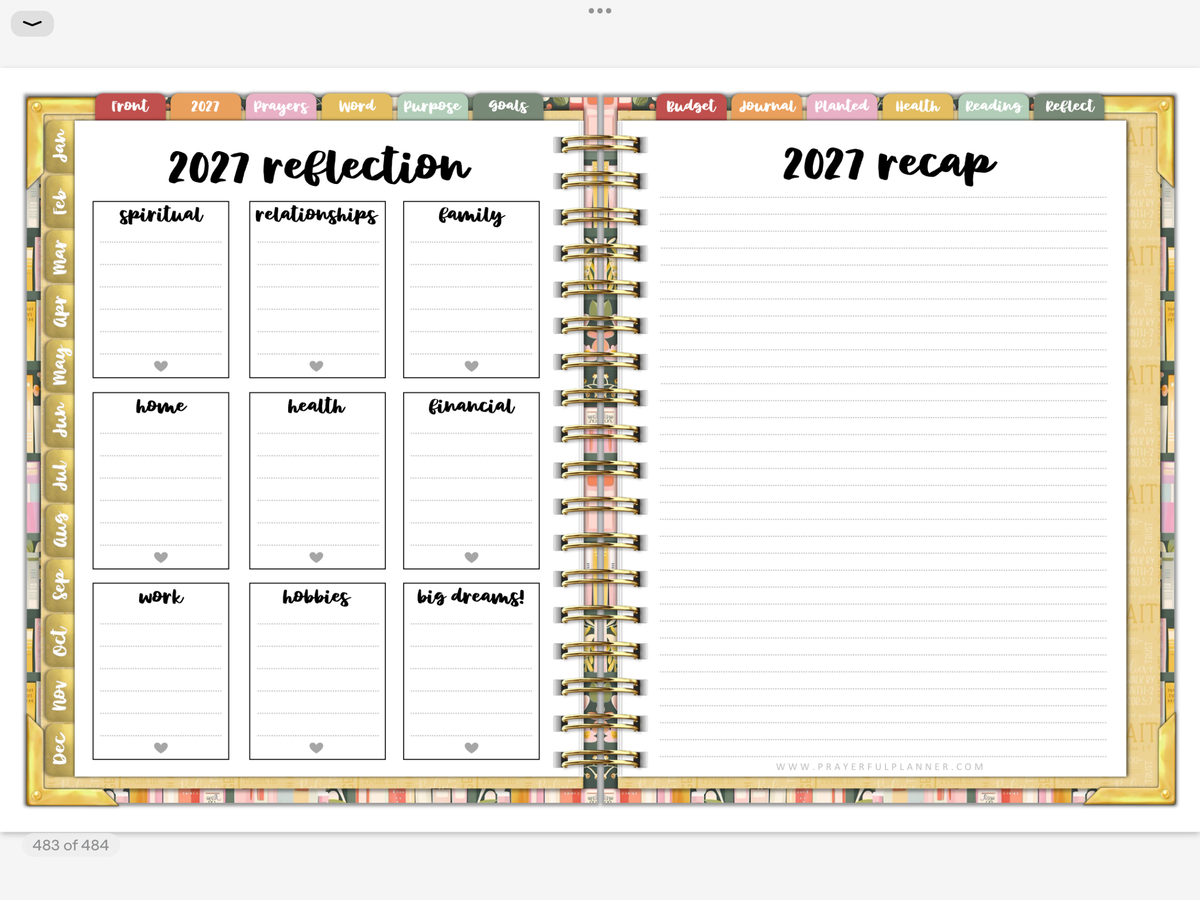 2027 Digital Planner All-In-One - Bible Bookcase