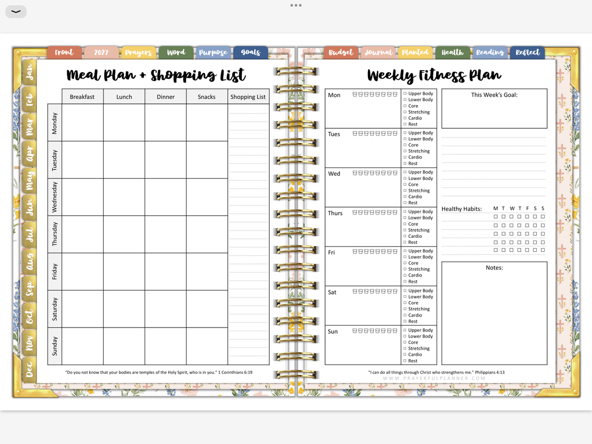 2027 Digital Planner All-In-One - Prayer Garden