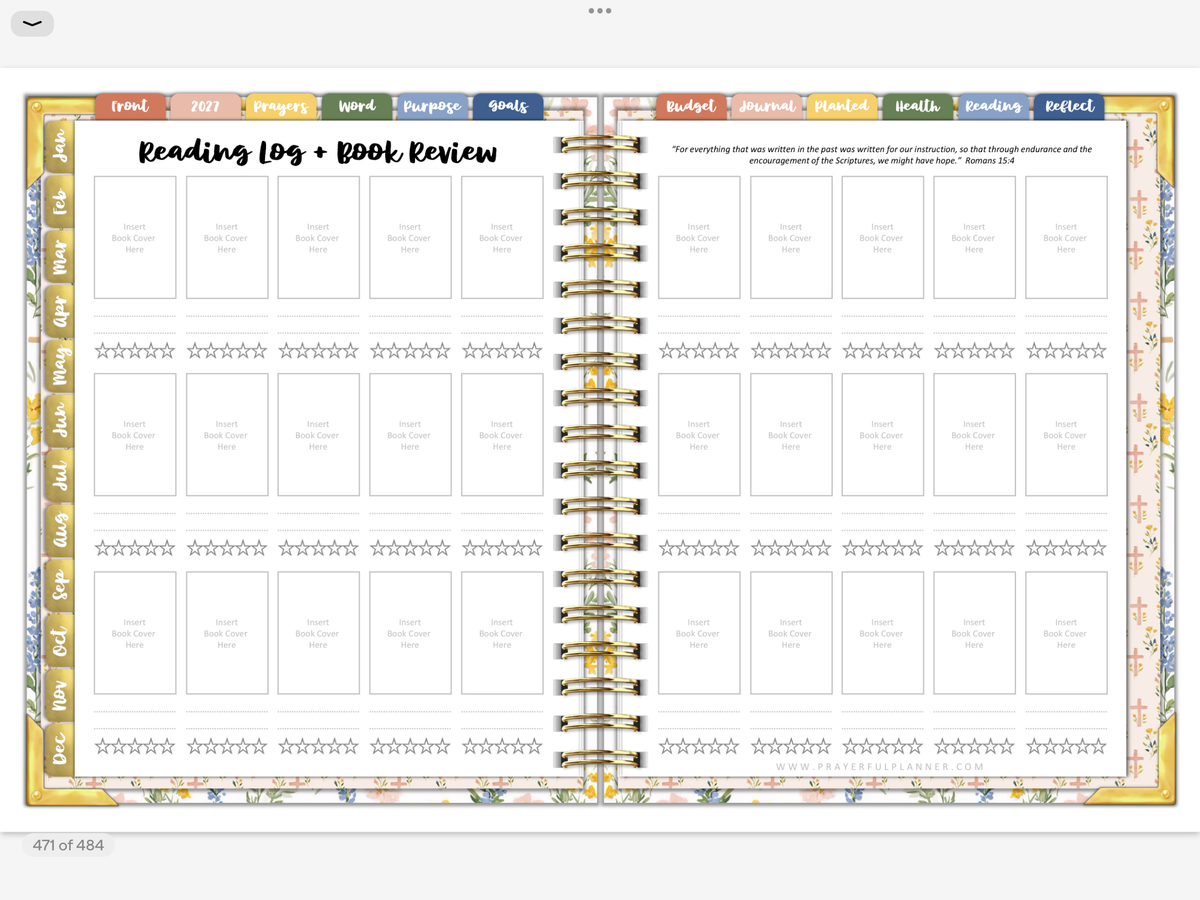 2027 Digital Planner All-In-One - Prayer Garden