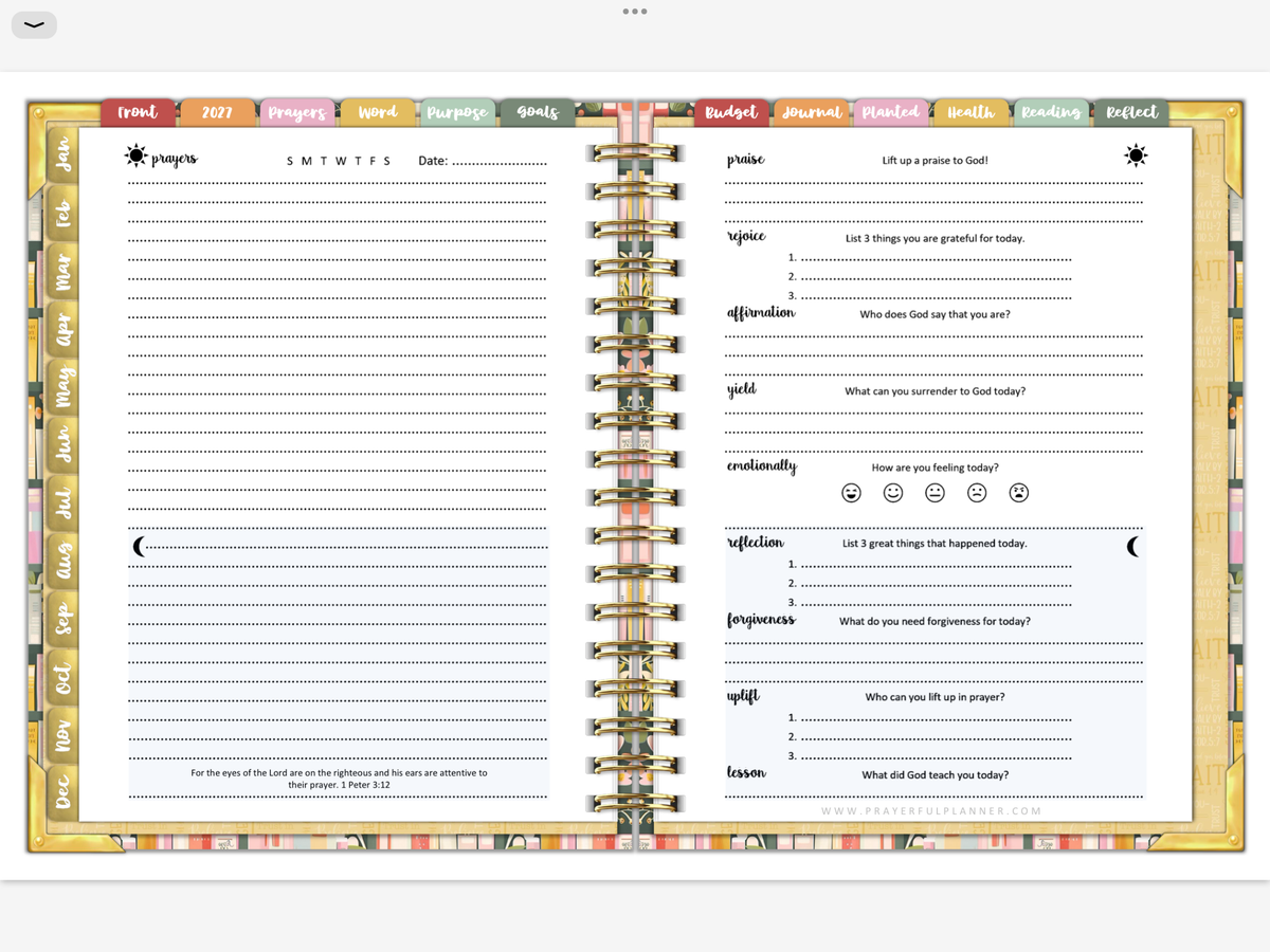 2027 Digital Planner All-In-One - Bible Bookcase