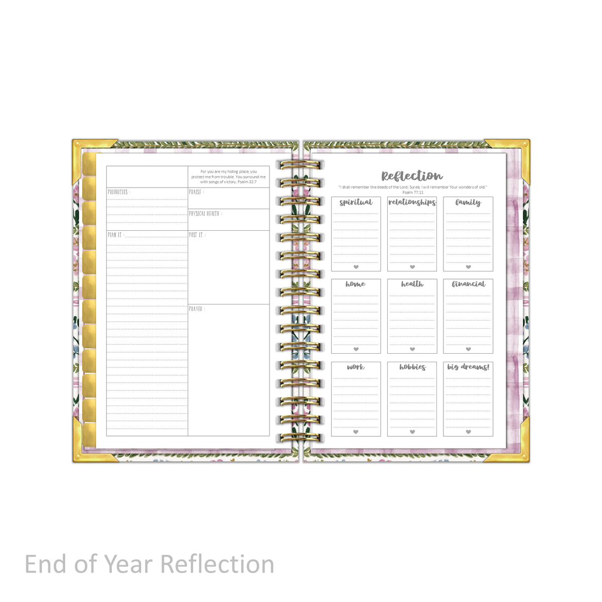 "Petite" Daily Planner - "UNDATED" Garden of Hope