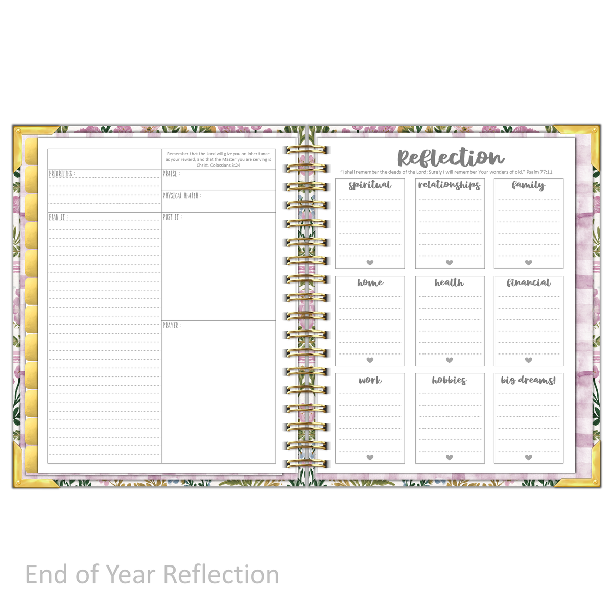 Daily Planner - "UNDATED" Garden of Hope