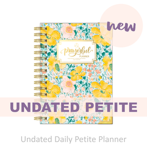 "Petite" Prayerful Planner - "UNDATED" Magnificent Mustard