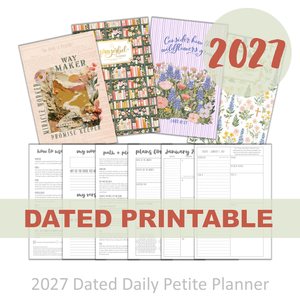 PRINTABLE 2027 Dated Planner - Petite Size