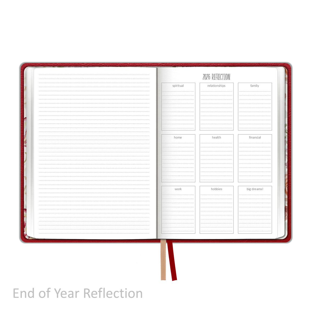 2026 &quot;Weekly&quot; Soft Cover CRIMSON - Prayerful Planner Dated