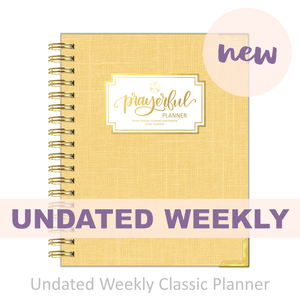 "Weekly" Planner - "UNDATED" Mustard Linen
