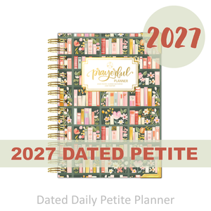 2027 "Petite" Daily Planner - "DATED" Bible Bookcase
