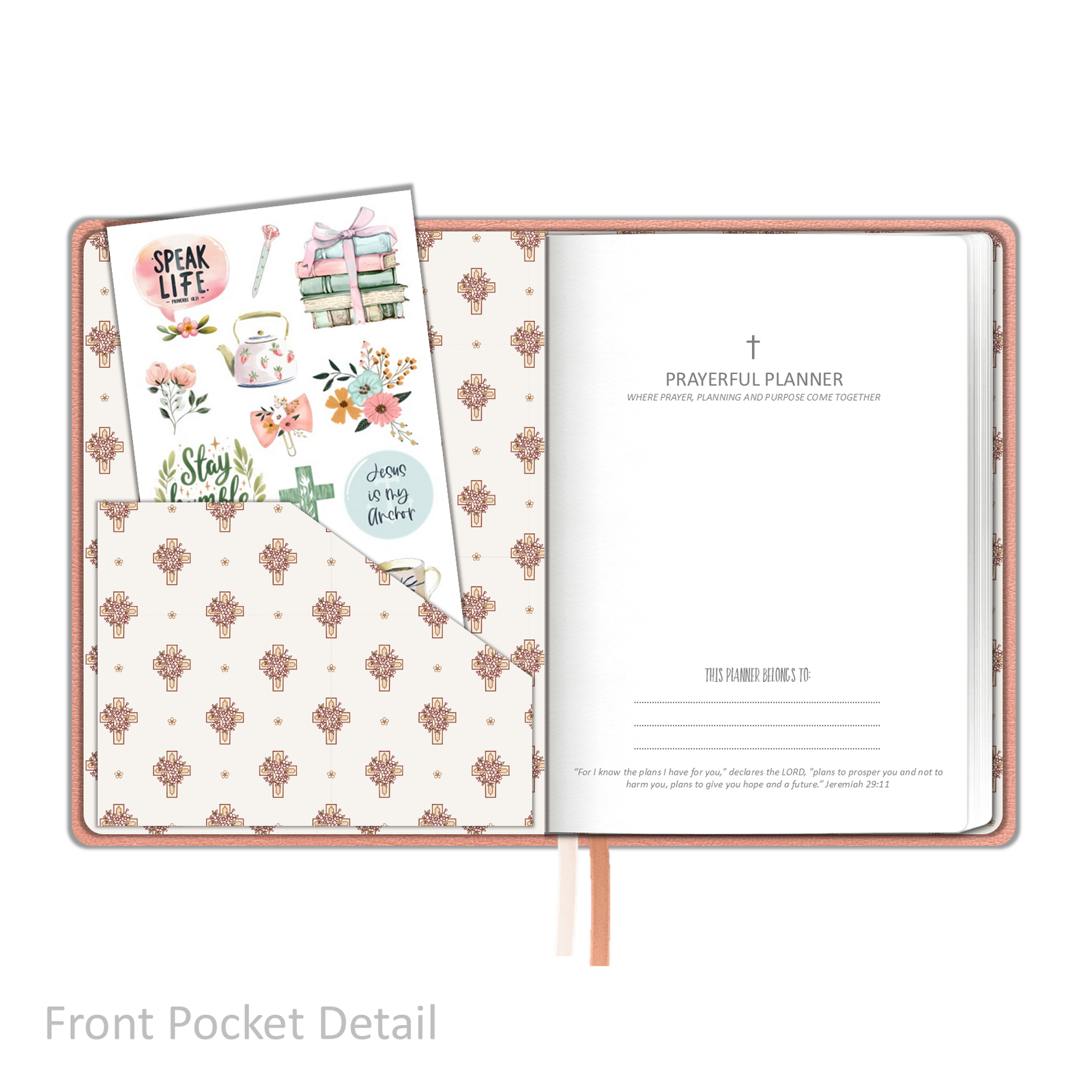 Weekly Planner - "UNDATED" Soft Cover PEACH BLOSSOM