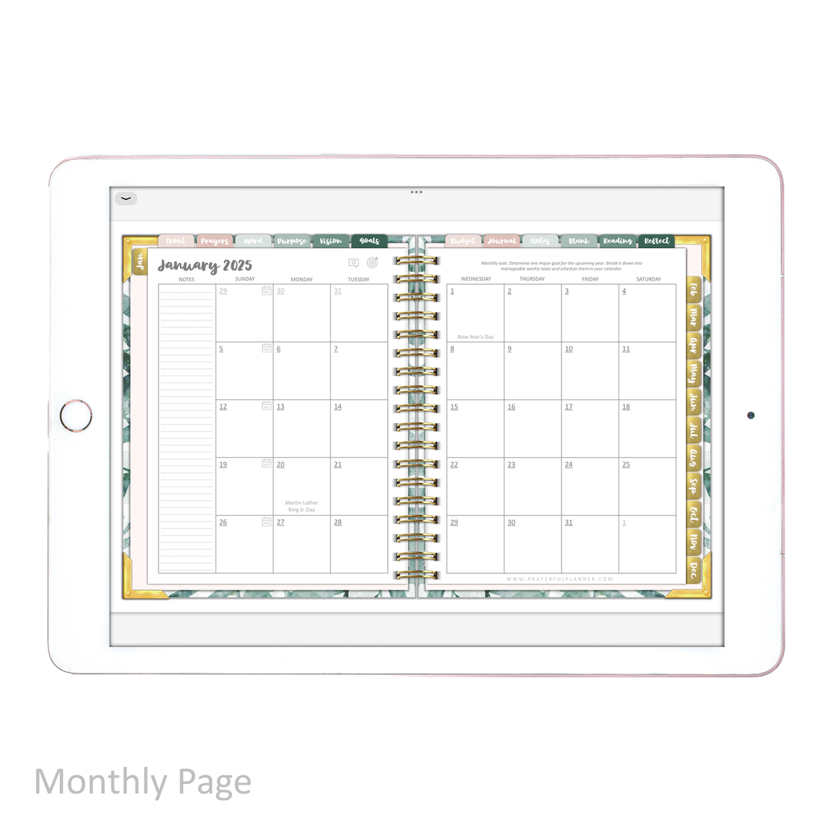 2025 Digital Planner All-In-One - PEACEFUL