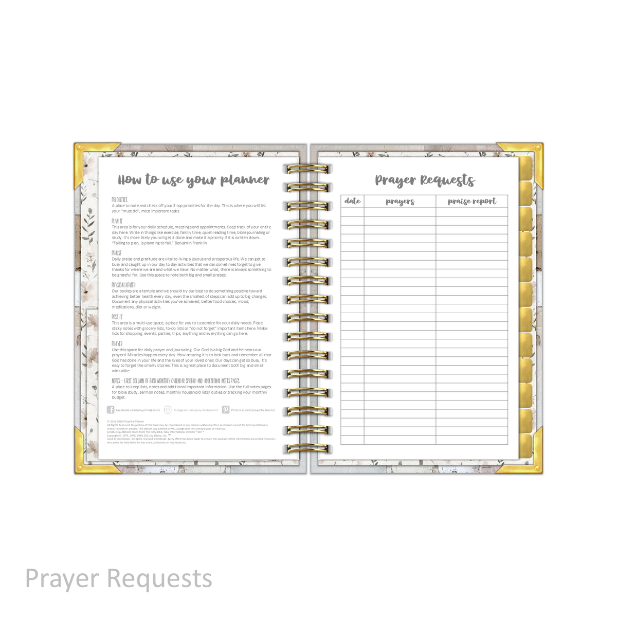 "Petite" Daily Planner - "UNDATED" The Cross