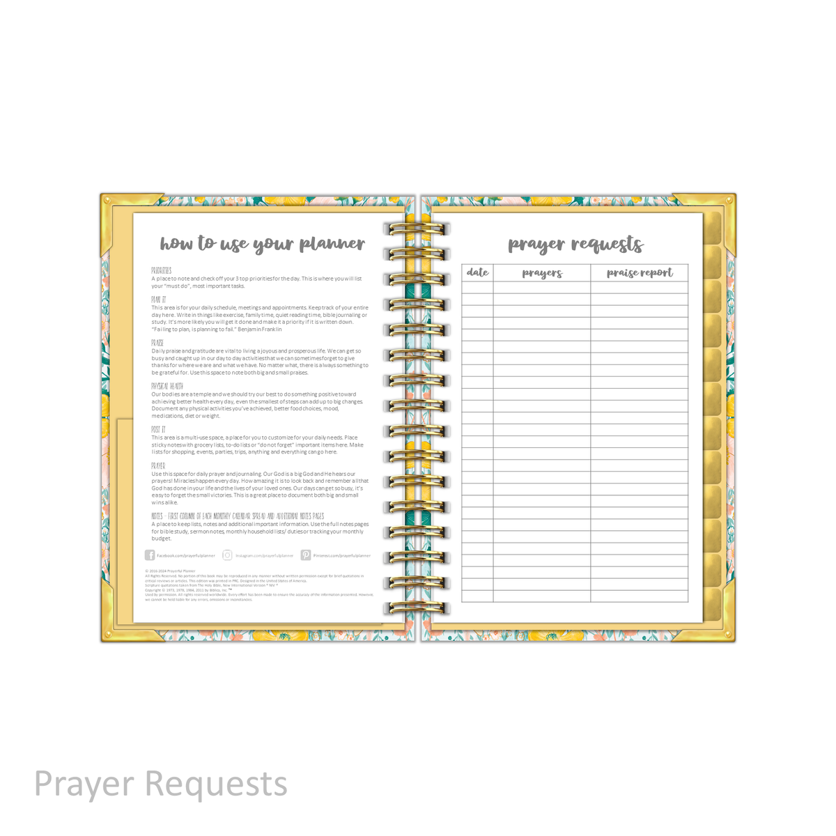 &quot;Petite&quot; Prayerful Planner - &quot;UNDATED&quot; Magnificent Mustard
