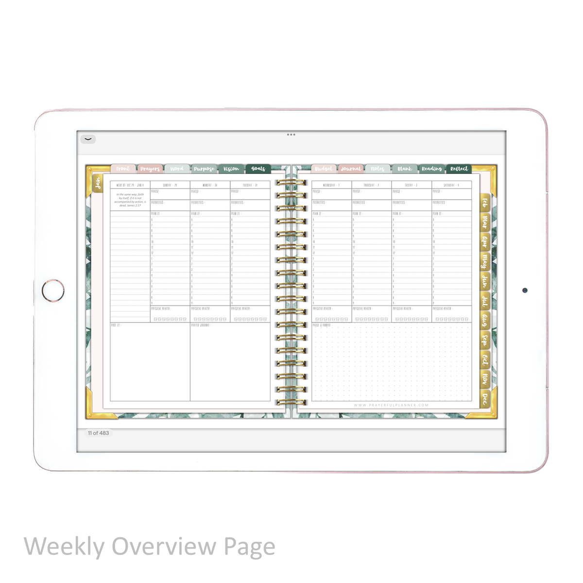 2025 Digital Planner All-In-One - PEACEFUL