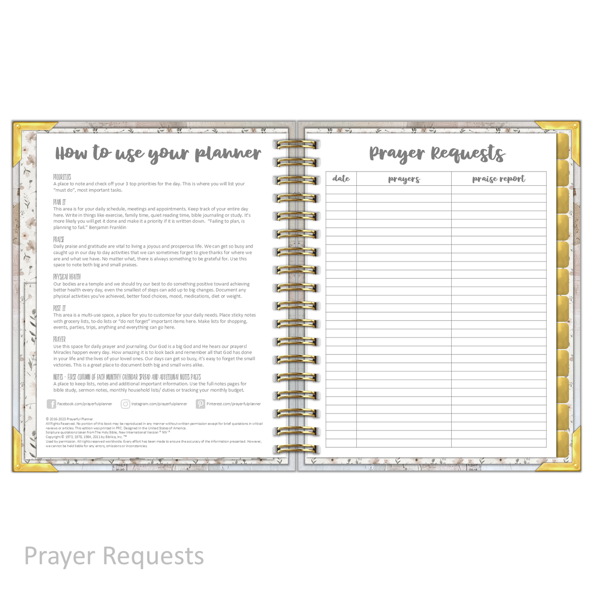 Daily Planner - "UNDATED" The Cross