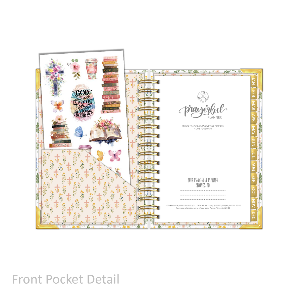 2027 "Petite" Daily Planner - "DATED" Prayer Garden