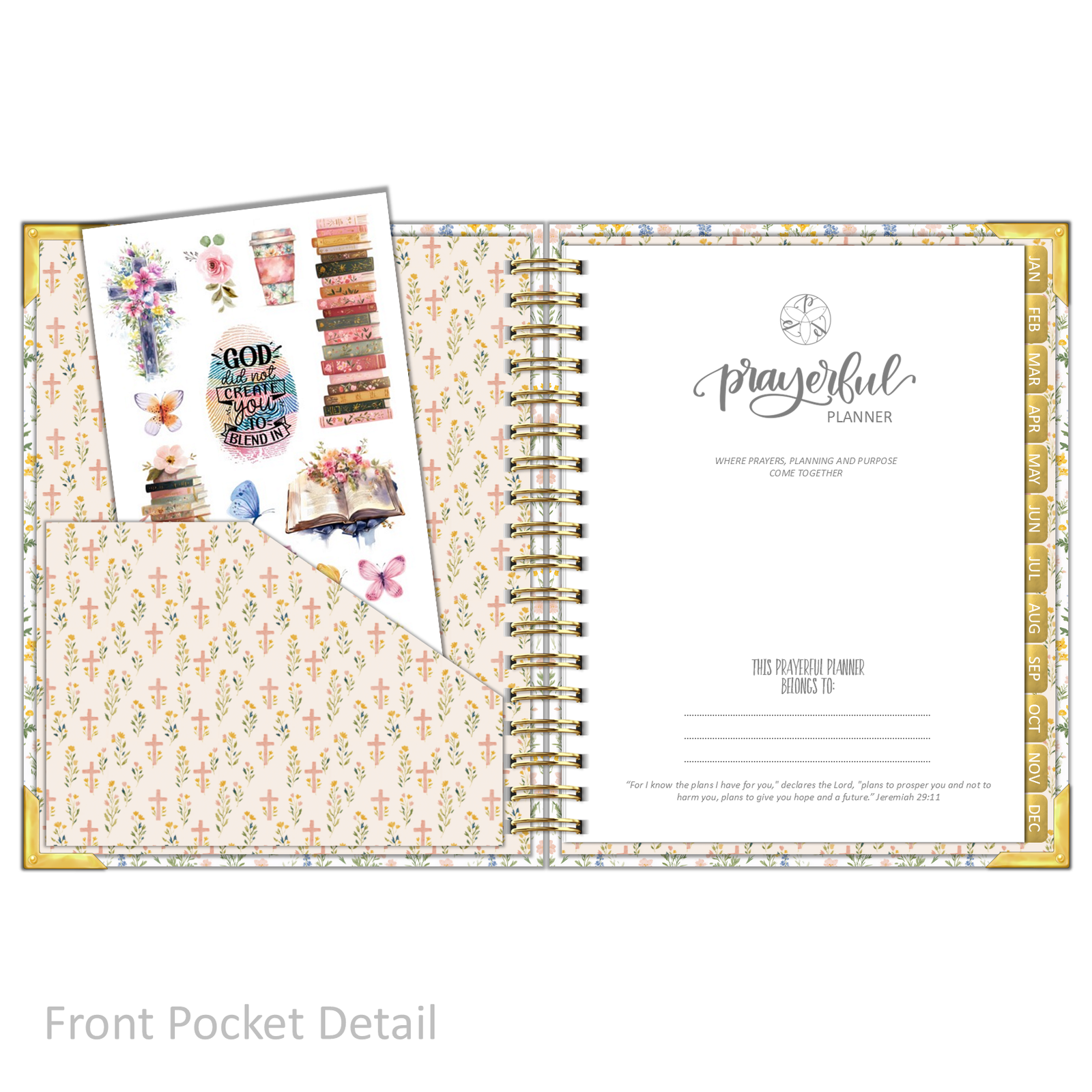 2027 "Classic" Daily Planner - "DATED" Prayer Garden
