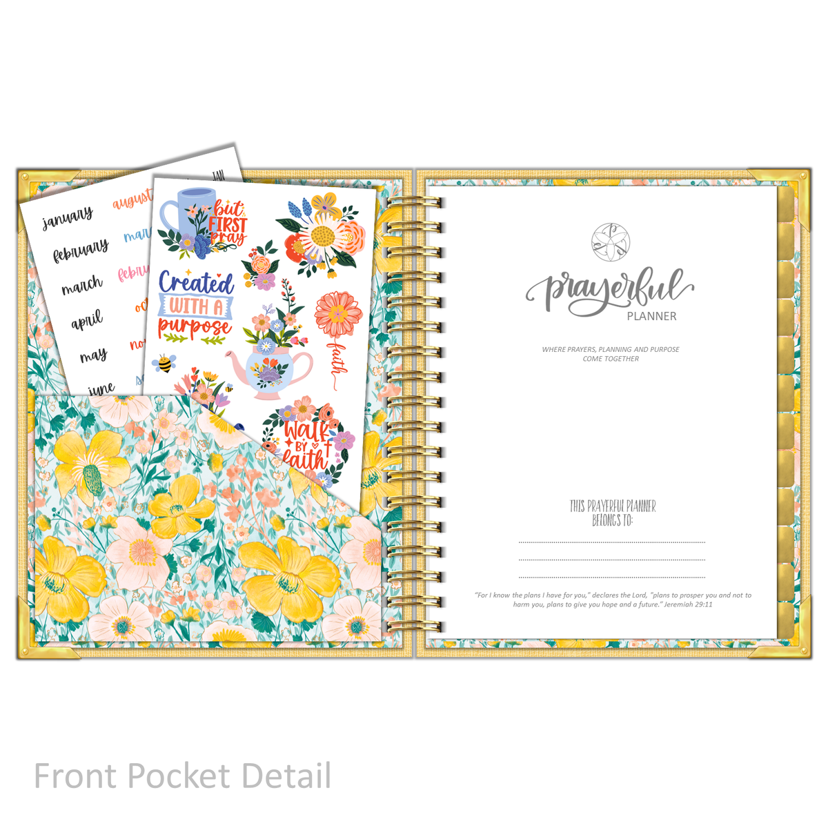 &quot;Weekly&quot; Planner - &quot;UNDATED&quot; Mustard Linen